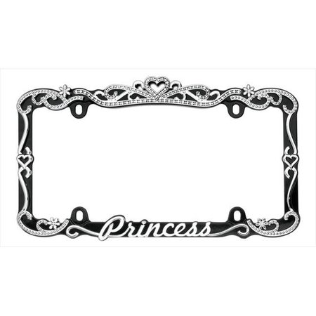 CRUISER ACCESSORIES Cruiser Accessories 22635 Princess License Plate Frame; Chrome With Black 22635